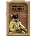Zippo Lighter - This Ain't My First Rodeo Brushed Brass Zippo Zippo   