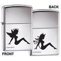 Zippo Lighter - Trucker Angel Devil High Polish Chrome Zippo Zippo   