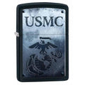 Zippo Lighter - U.S. Marines USMC Black Matte Zippo Zippo   