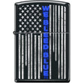 Zippo Lighter - We Bleed Blue Black Matte Zippo Zippo   