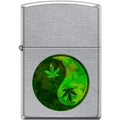 Zippo Lighter - Yin Yang Pot Leaf Pipe Lighter Street Chrome Zippo Zippo   
