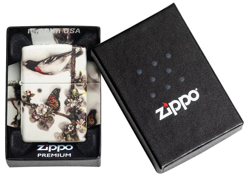 Zippo Lighter -  Spazuk Bird and Beautiful Monarch Butterflies Zippo Zippo   